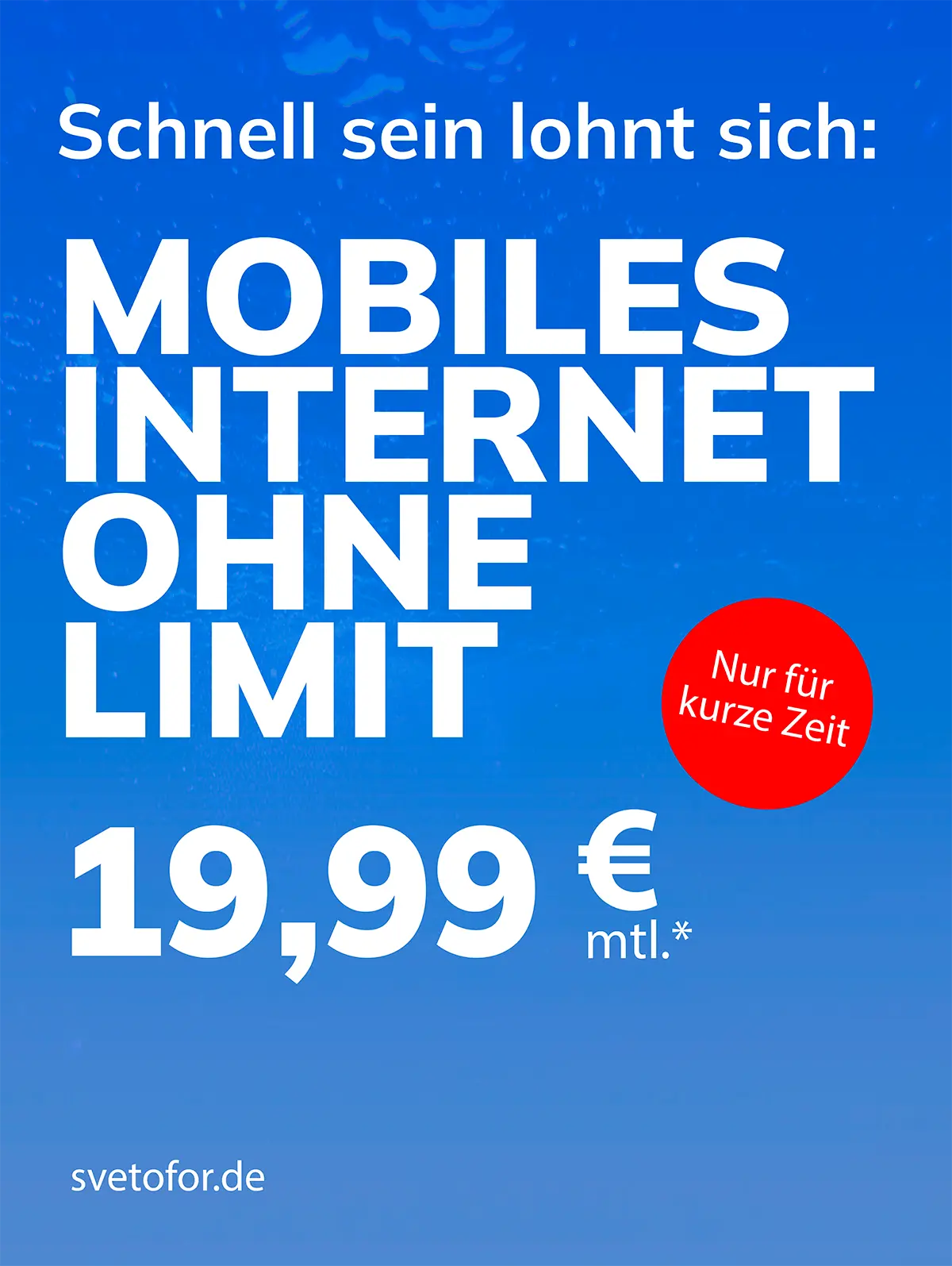 Unbegrenztes Highspeed Datenlimit